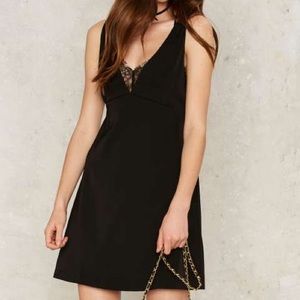 Little Black Satin Dress